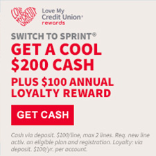 Sprint Love My Credit Union Rewards