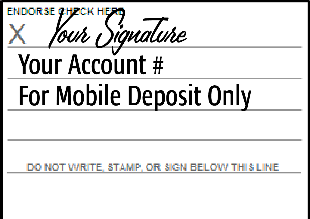 Mobile Deposit instructions